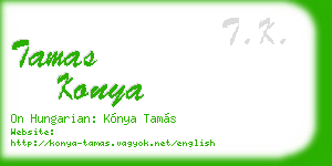 tamas konya business card
